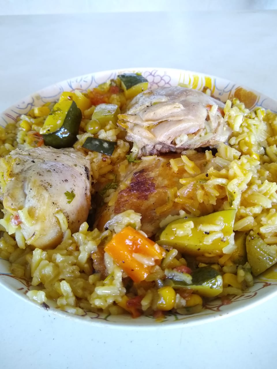 Pollo en Arroz con Verduras - Orden Completa