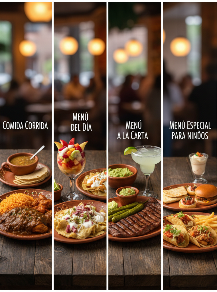 Cuáles son los 5 tipos de menús más comunes